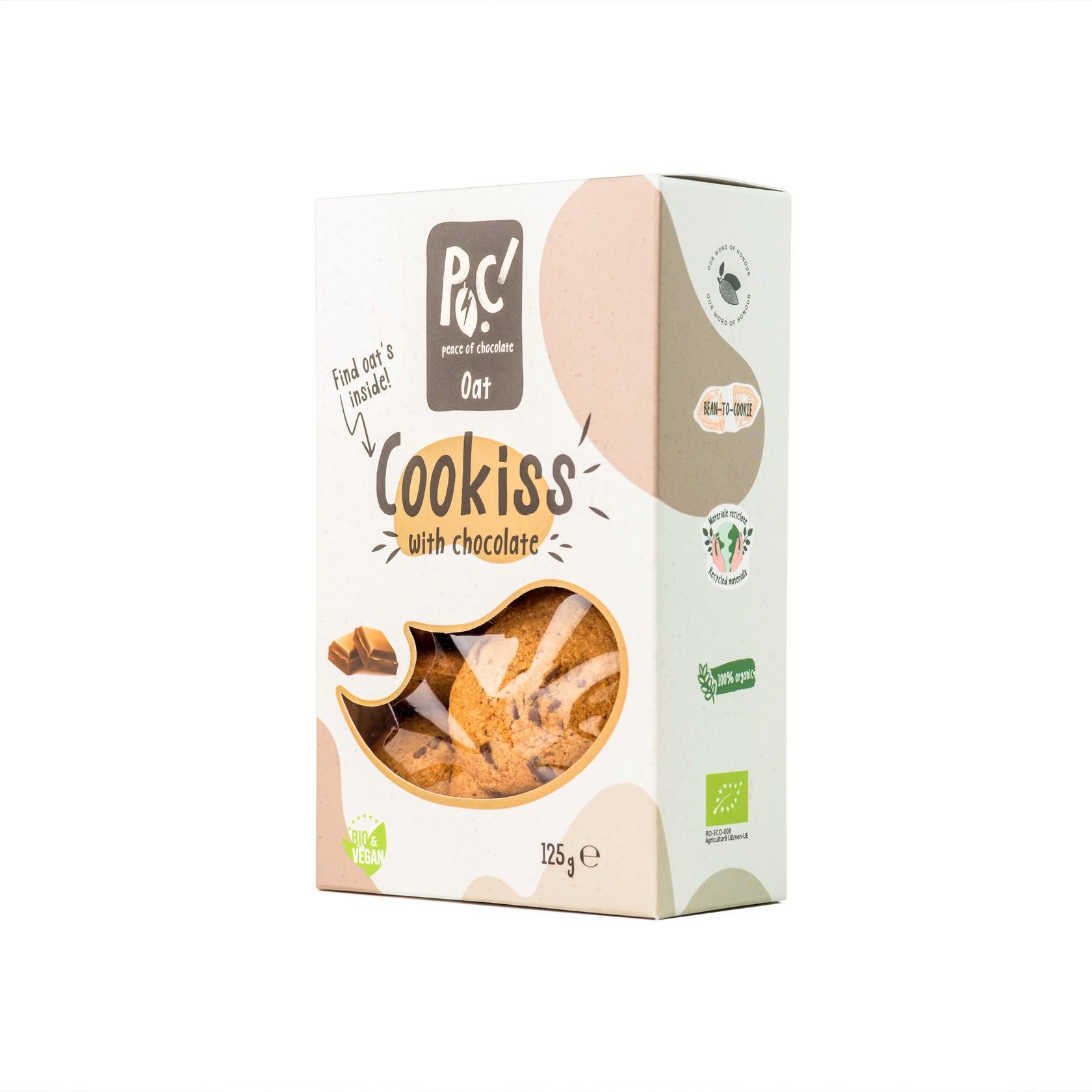 Biscuiți din ovăz cu ciocolată, ecologici