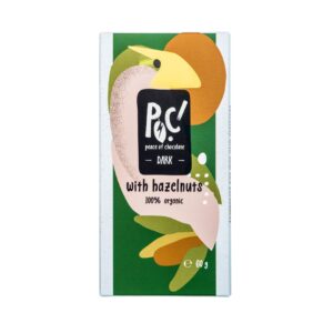 Ciocolată neagră cu alune de pădure 60g, ecologică