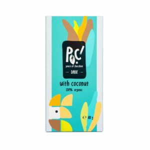 Ciocolată neagră cu cocos 60g, ecologică
