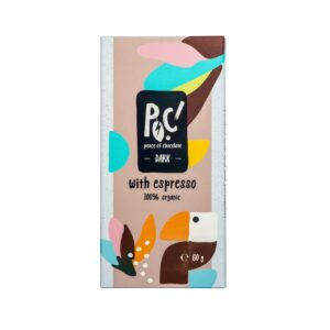 Ciocolată neagră cu cafea 60g, ecologică