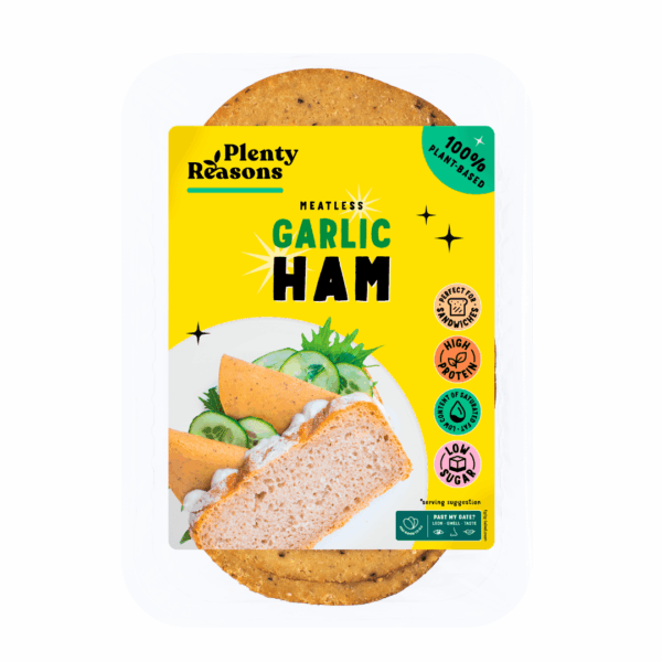 Alternativă vegetală la șuncă cu usturoi