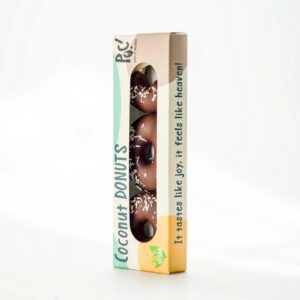 Gogoși cu ciocolată neagră și cocos, ecologice