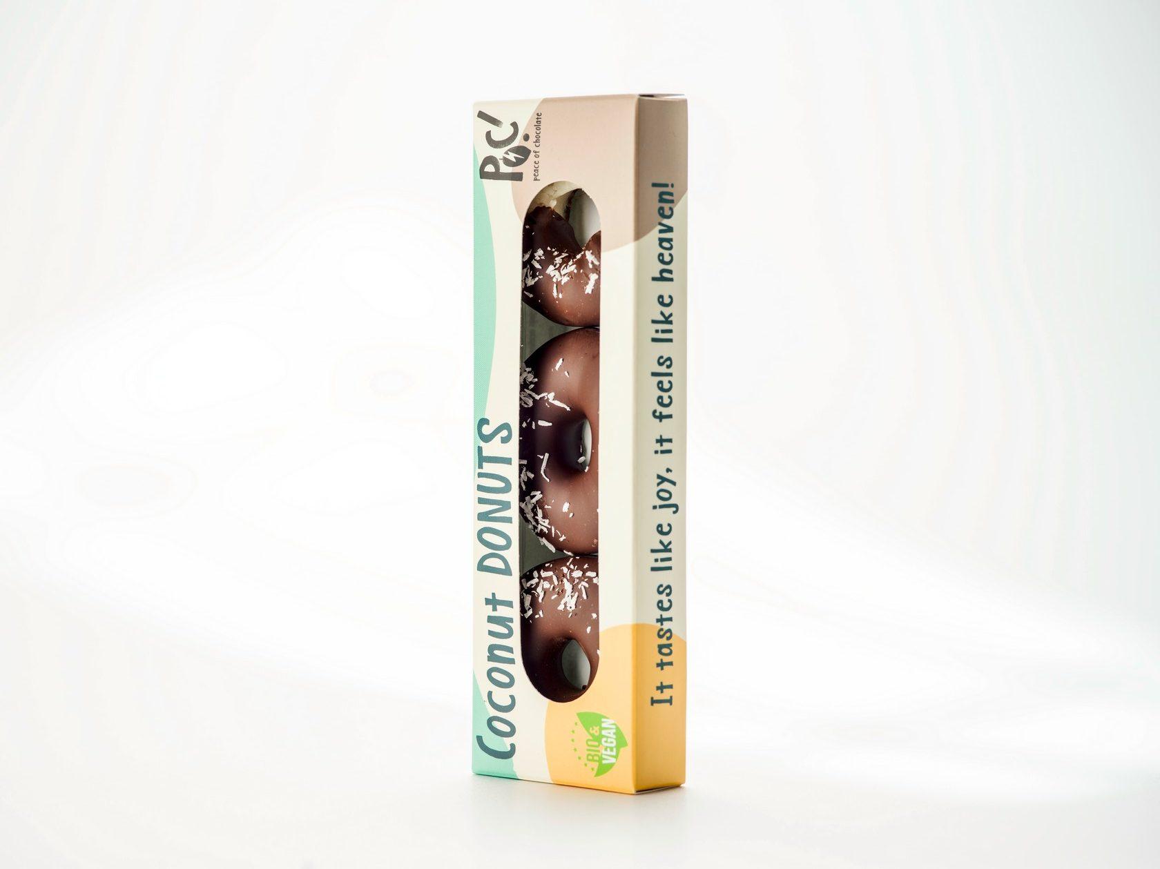 Gogoși cu ciocolată neagră și cocos, ecologice