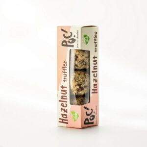Trufe de ciocolată neagră cu alune de pădure, ecologice