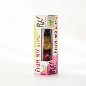 Trufe de ciocolată neagră cu mix de fructe, ecologice