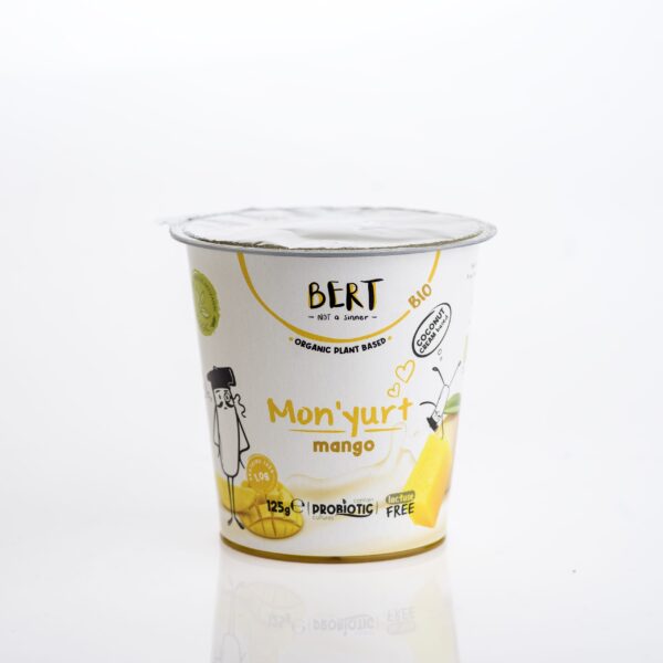 Monyurt Mango - Alternativă vegetală la iaurt din cremă de cocos ECO, cu mango